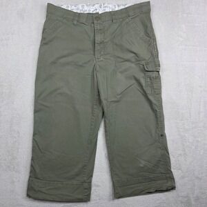 Lee Comfort Waistband Cargo Pants Womens 16 Medium Cotton Blend Green Gorpcore‎